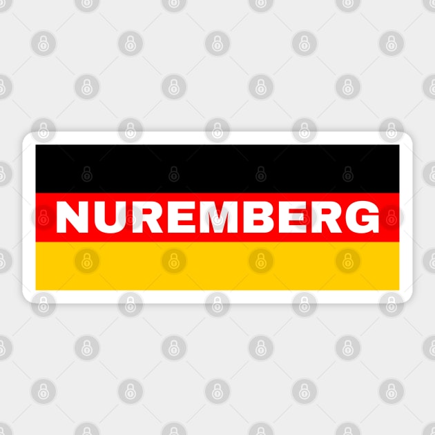 Nuremberg City in German Flag Sticker by aybe7elf